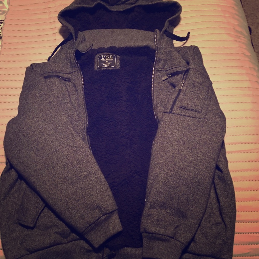 Champs Sports Gear Men’s faux fur lined hoodie🔥